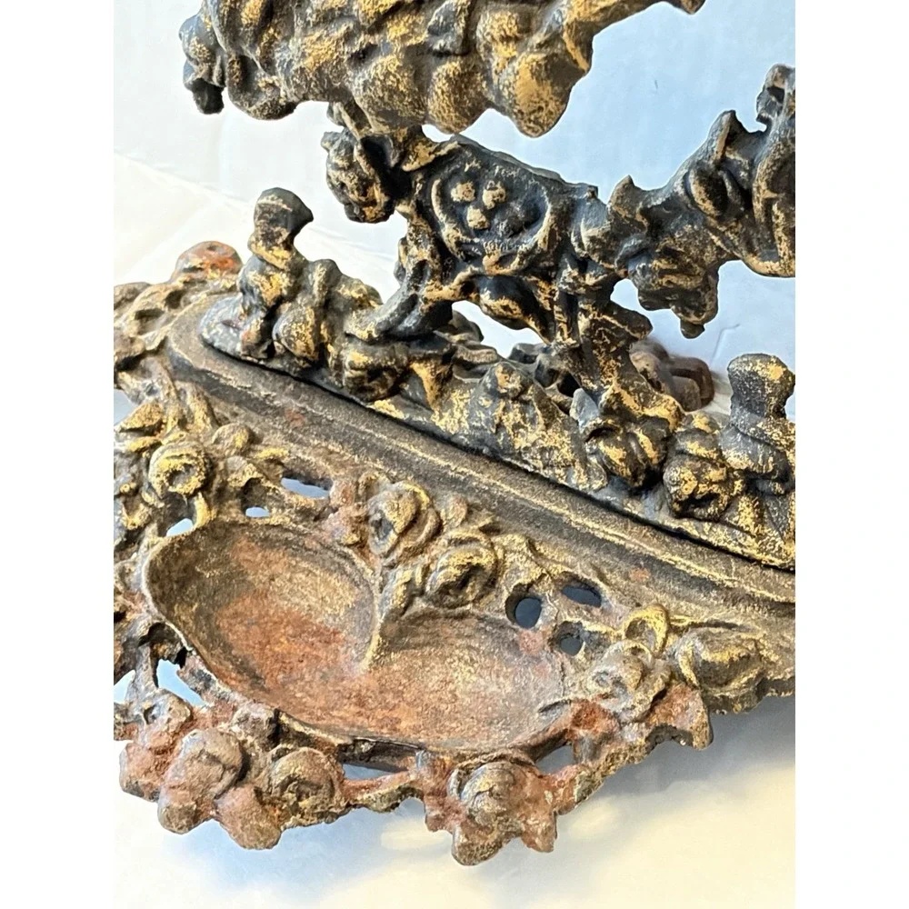 Vintage Vanity Table Cast Iron Oval Victorian Cast Mirror